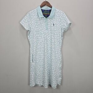 William Murray EUC Women's Golf Light Blue Dress‎ L Athleisure Outdoor Pockets